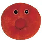 Peluche di un globulo rosso