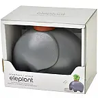 Elefante grigio con semi di mela e menta