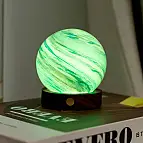 Modello di nuvola polare con luce verde chiaro