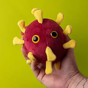 Originale peluche a forma di coronavirus