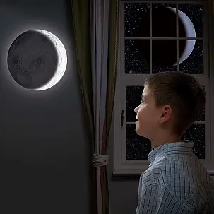 Lampada a forma di luna con fasi lunari