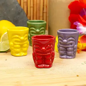 Set di 4 bicchieri Tiki da cicchetto