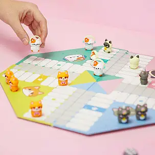 Gioco del parcheesi kawaii con gattini