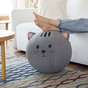 Pouf rotondo a forma di gatto